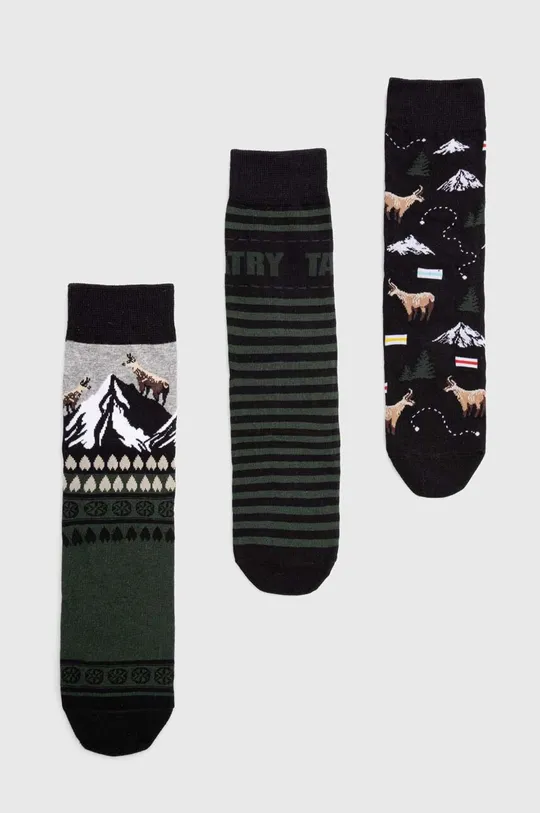 Ponožky pánske bavlnené s motívom (3-pack) viacfarebná