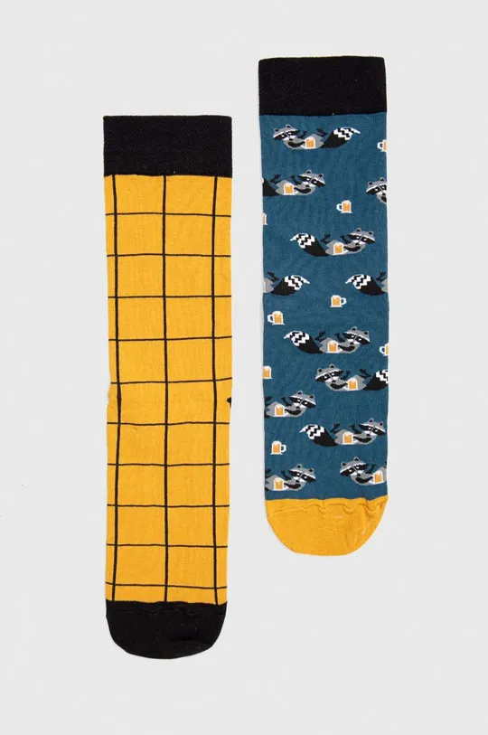 vícebarevná Bavlněné ponožky pánské s mývaly (2-pack) více barev Pánský