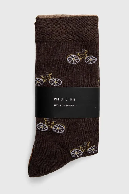 Bavlnené ponožky pánske s bicyklami (2-pack) viac farieb <p>98 % Bavlna, 2 % Elastan</p>