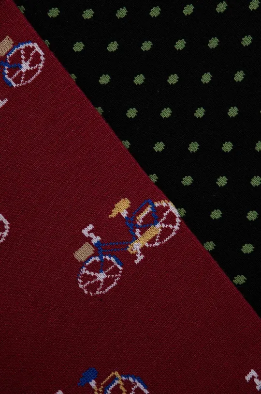 Skarpetki bawełniane męskie w rowery (2-pack) kolor multicolor multicolor