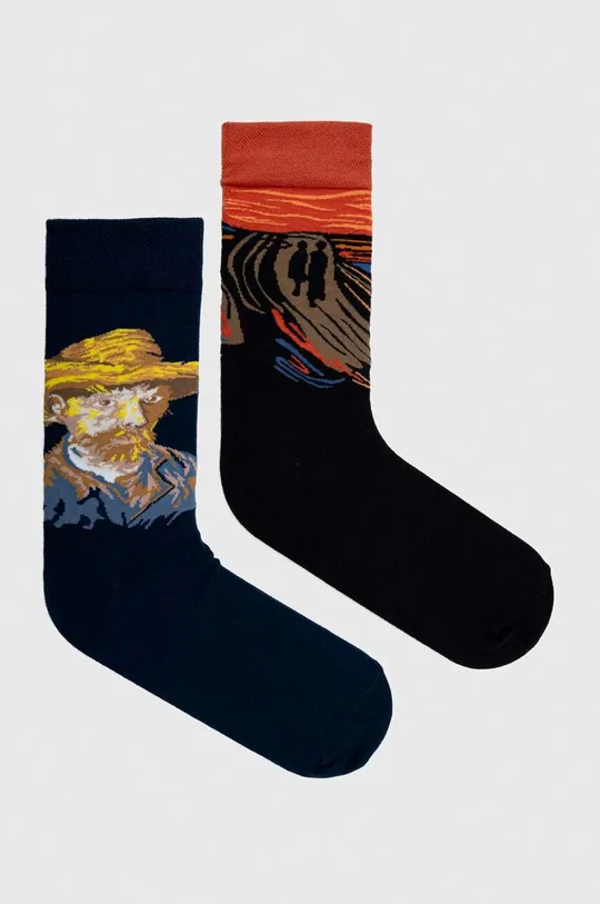 viacfarebná Bavlnené ponožky pánske z kolekcie Eviva L'arte (2-pack) viac farieb Pánsky
