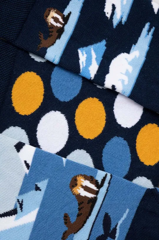 Bavlnené ponožky pánske so zvieracím motívom (3-pack) viac farieb viacfarebná