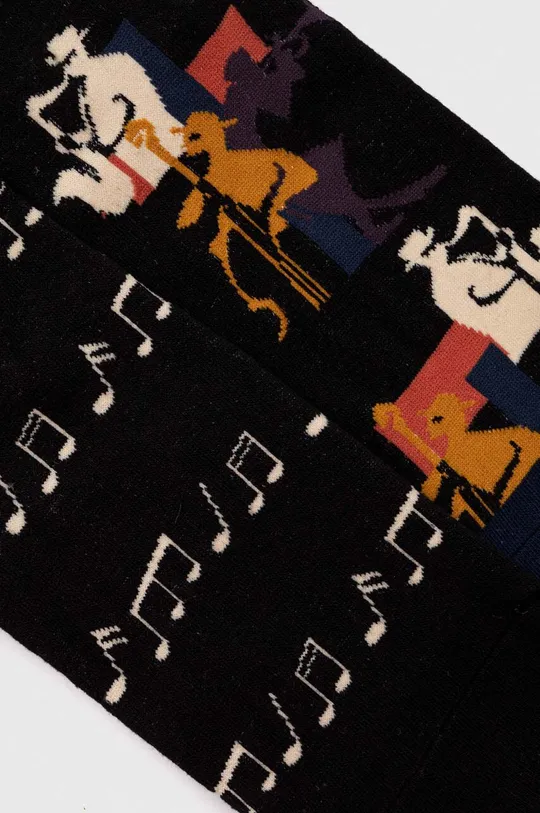 Skarpetki bawełniane męskie z motywem muzycznym (2-pack) kolor multicolor multicolor