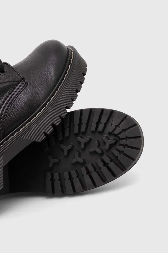 čierna Kožené členkové topánky čierna farba