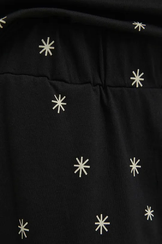 Bavlnené pyžamo pánske so vzorom čierna farba