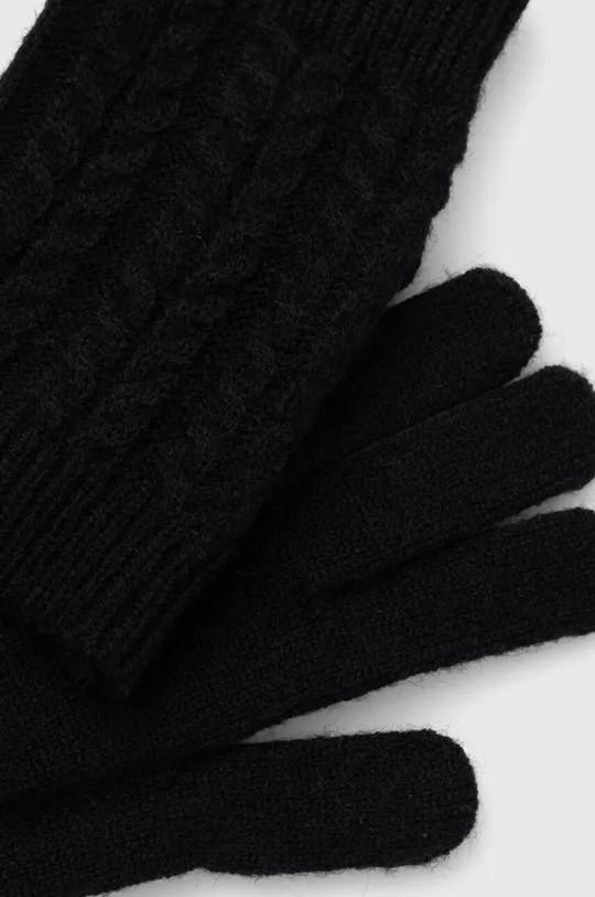 Rękawiczki damskie z dzianiny kolor czarny 80 % Akryl, 17 % Poliamid, 3 % Elastan