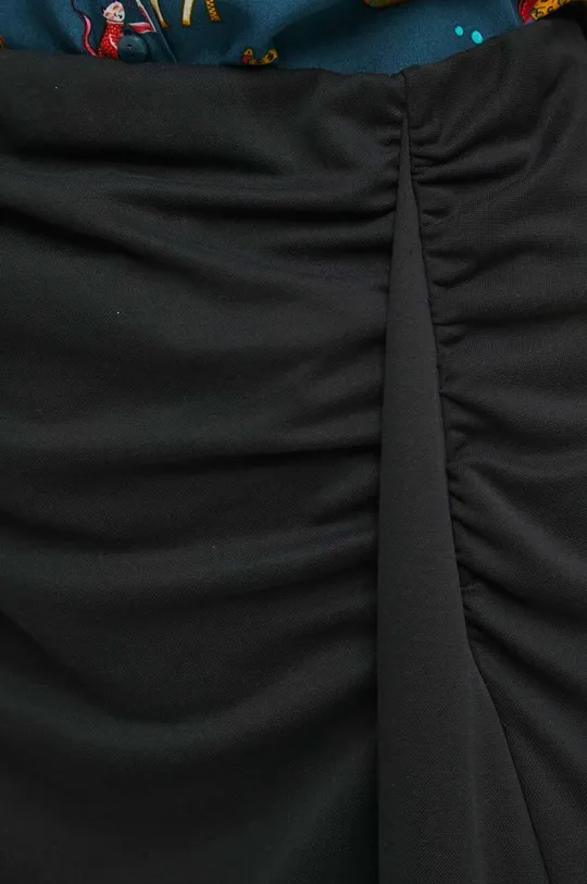 czarny Spódnica damska gładka kolor czarny