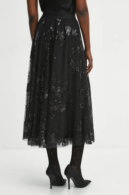 Sukňa dámska čierna farba Hlavný materiál: 100 % Polyester Podšívka: 100 % Polyester