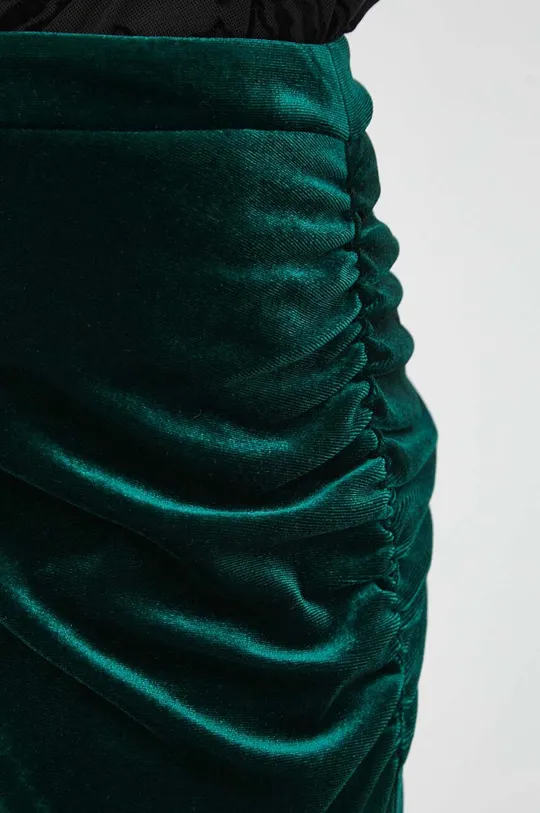 zielony Spódnica damska welurowa kolor zielony