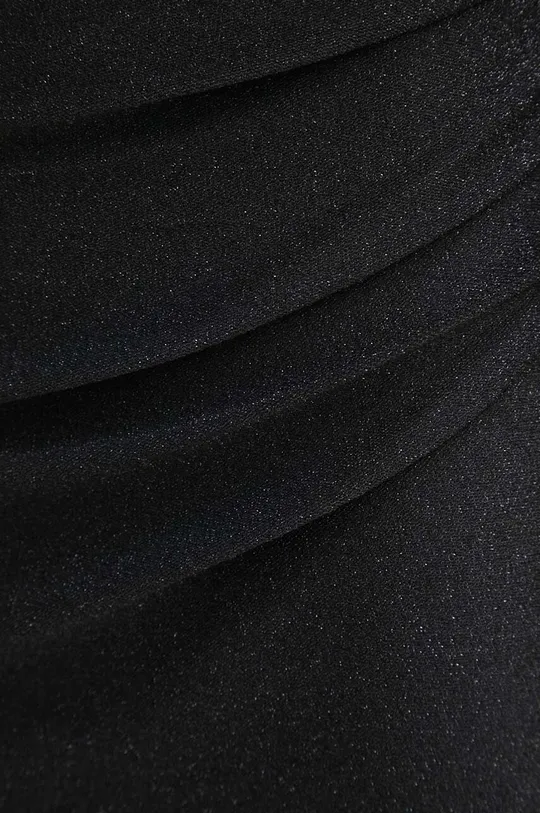 Spódnica damska mini z metaliczną nicią kolor czarny Damski
