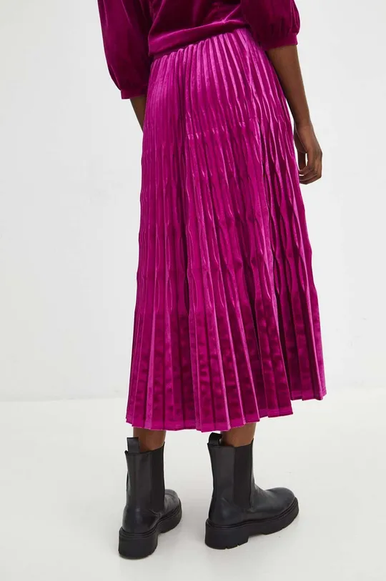 Spódnica damska midi welurowa kolor różowy 95 % Poliester, 5 % Elastan