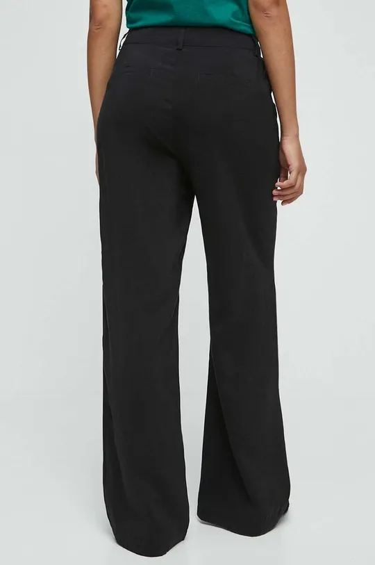 Spodnie damskie gładkie kolor czarny 80 % Modal, 20 % Poliester