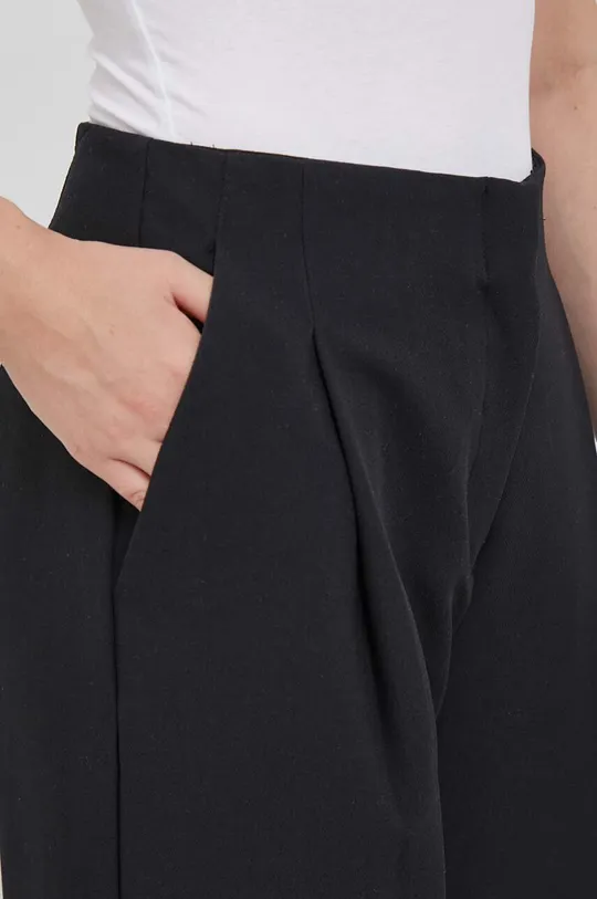 Spodnie damskie gładkie kolor czarny Materiał zasadniczy: 73 % Poliester, 23 % Wiskoza, 4 % Elastan, Podszewka: 100 % Poliester