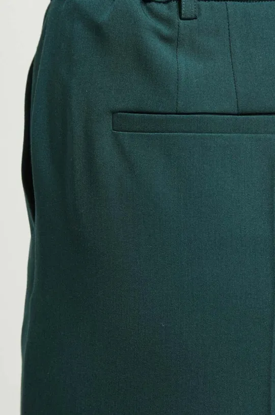 Spodnie damskie gładkie kolor zielony Damski