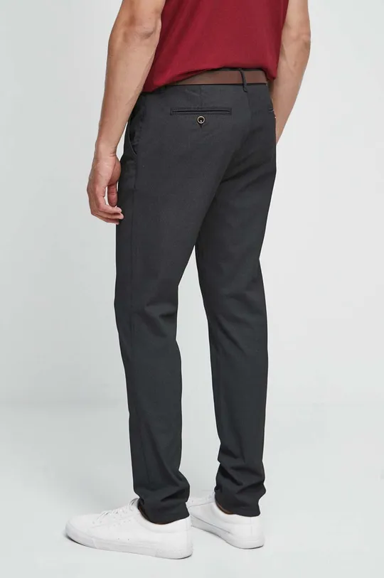 Spodnie męskie slim fit kolor czarny Materiał zasadniczy: 98 % Bawełna, 2 % Elastan, Podszewka: 100 % Bawełna