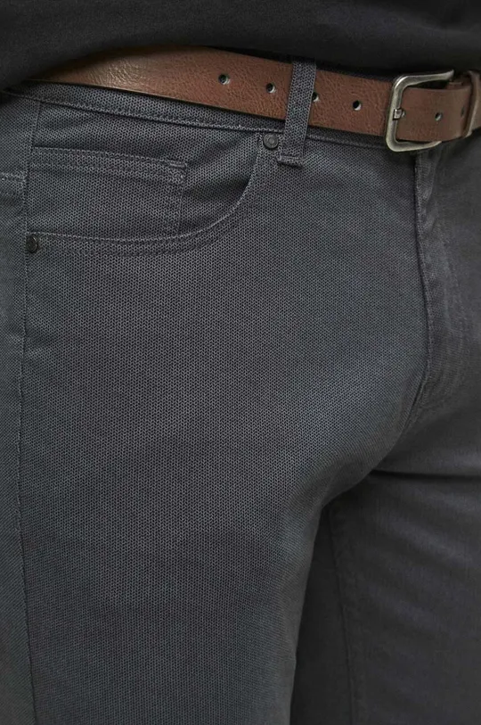 szary Spodnie męskie gładkie kolor szary
