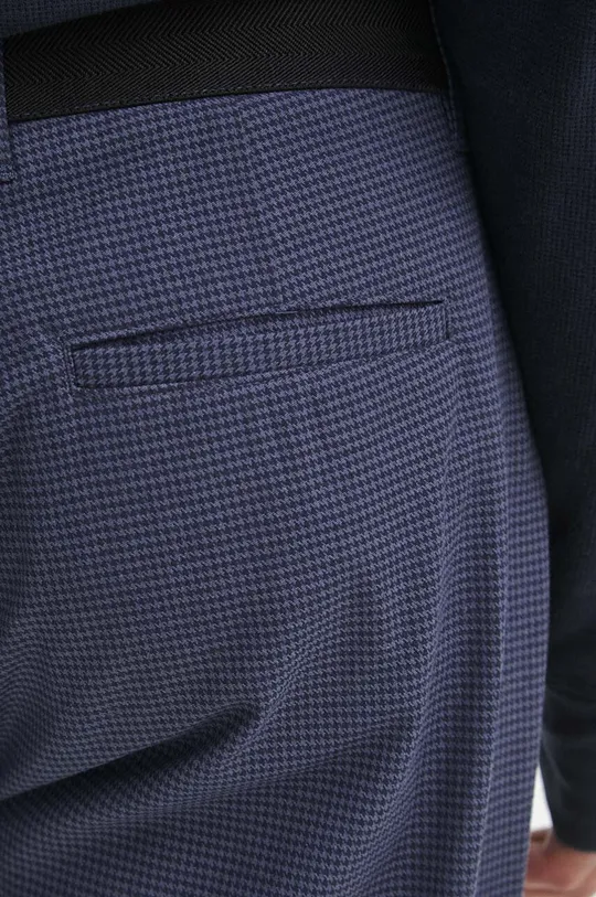 granatowy Spodnie męskie wzorzyste kolor granatowy