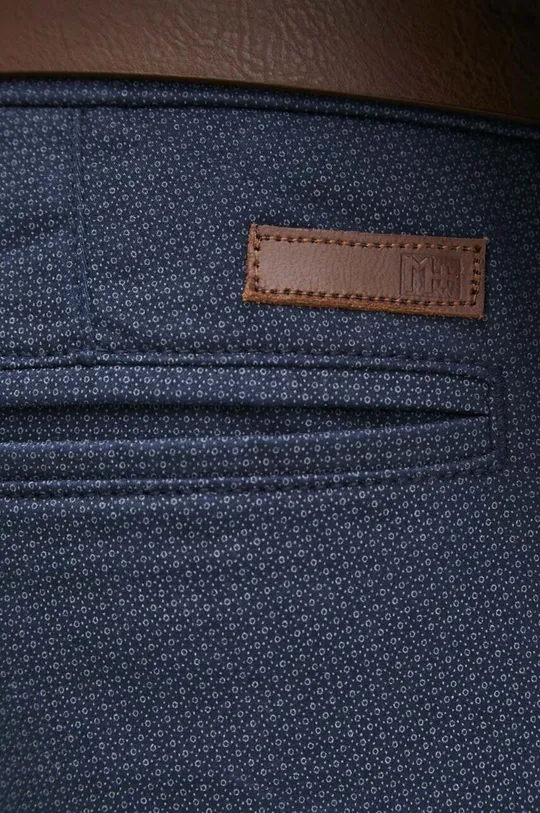 Spodnie męskie chino kolor granatowy Materiał zasadniczy: 98 % Bawełna, 2 % Elastan, Podszewka: 65 % Poliester, 35 % Bawełna