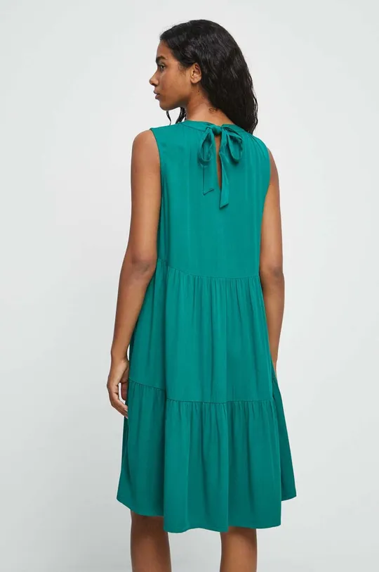 Sukienka damska z wiązaniem kolor zielony 100 % Wiskoza