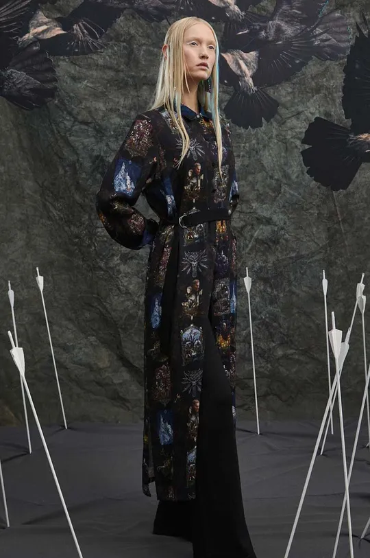 Sukienka midi z kolekcji The Witcher x Medicine kolor czarny czarny