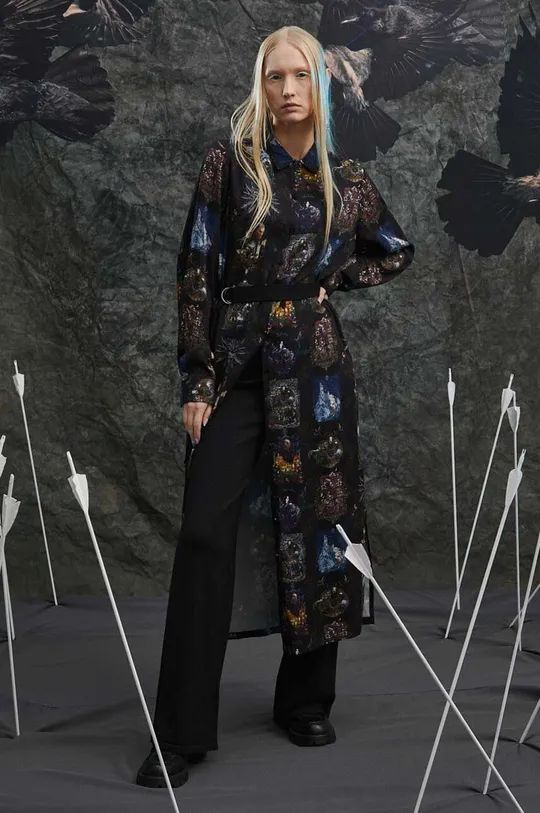 Sukienka midi z kolekcji The Witcher x Medicine kolor czarny 100 % Wiskoza 