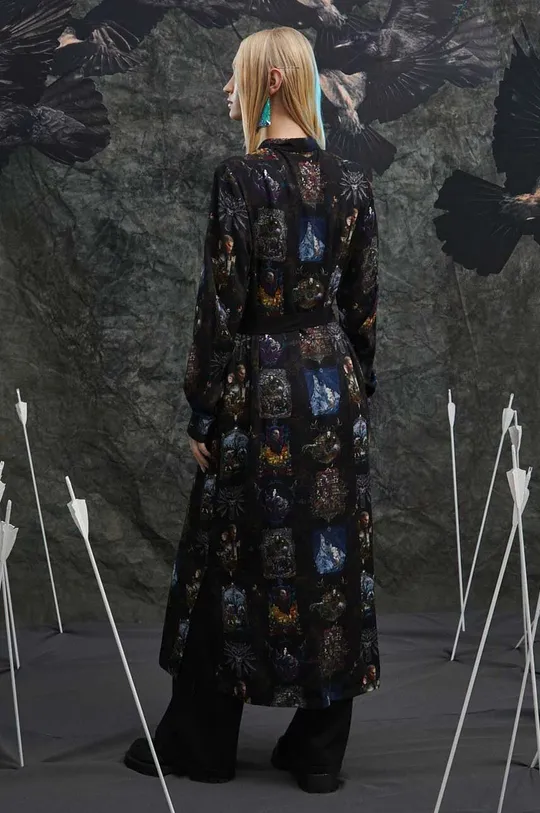 czarny Sukienka midi z kolekcji The Witcher x Medicine kolor czarny