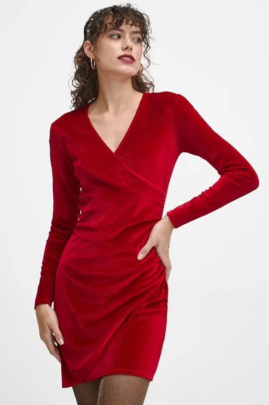 červená Šaty dámska červená farba Dámsky