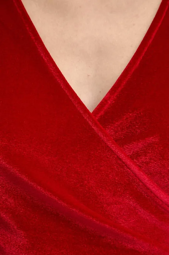 Sukienka damska welurowa kolor czerwony Damski