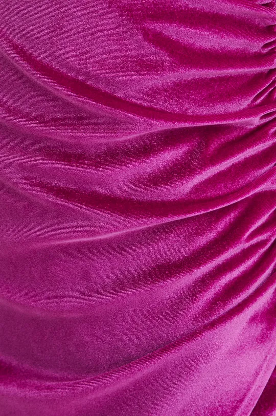 Sukienka damska welurowa kolor różowy