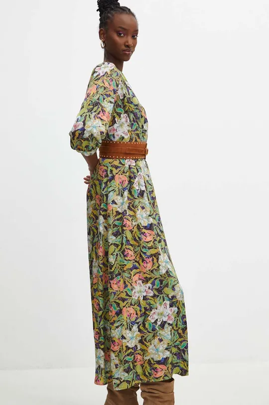 Sukienka damska midi z kolekcji Medicine x Veronika Blyzniuchenko kolor multicolor 100 % Wiskoza