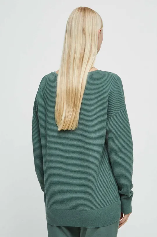 Sweter damski z fakturą kolor zielony 50 % Wiskoza, 26 % Poliamid, 24 % Poliester