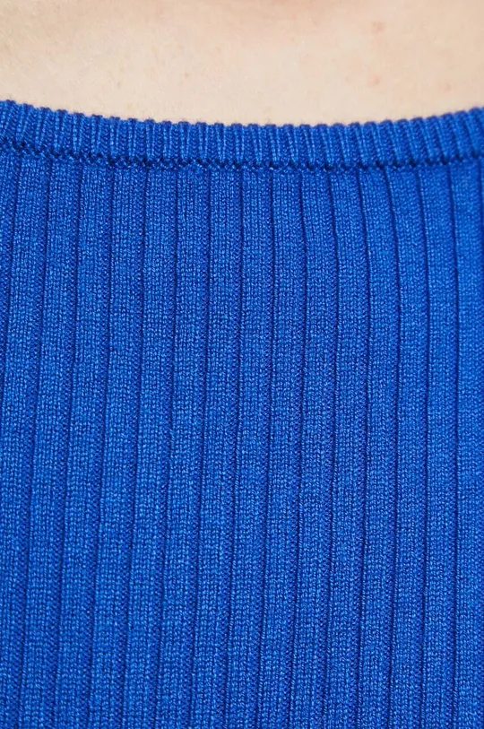 Sweter damski prążkowany kolor niebieski Damski