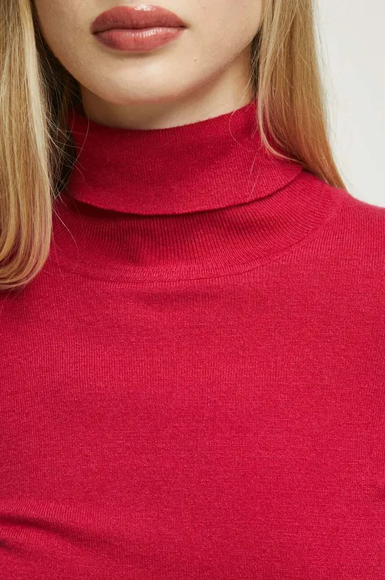 Sweter damski gładki kolor różowy RW23.SWD061 różowy
