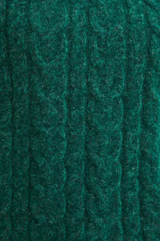 Sveter s prímesou vlny dámsky zelená farba Dámsky