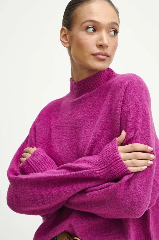różowy Medicine sweter z domieszką wełny