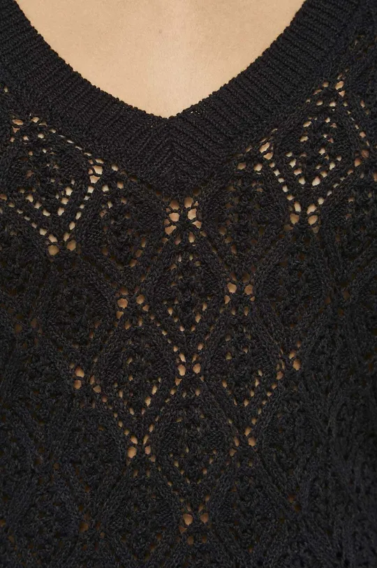 Sweter damski ażurowy kolor czarny