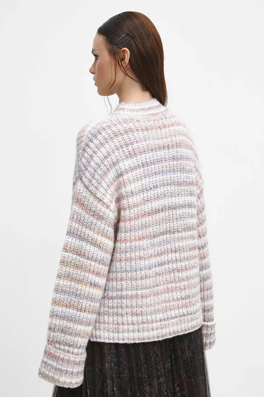 Sweter damski wzorzysty kolor multicolor 77 % Akryl, 23 % Poliester