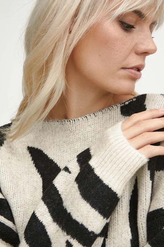 Sweter damski wzorzysty kolor multicolor Damski