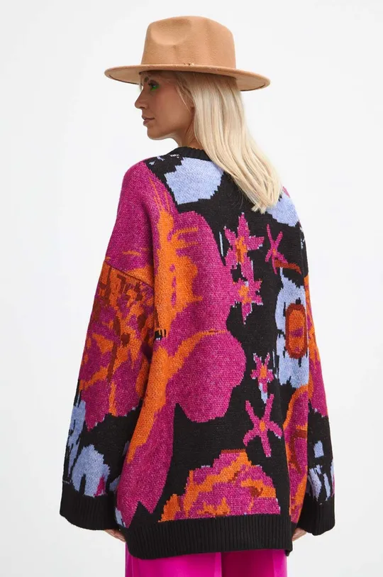 Sweter damski wzorzysty kolor multicolor 80 % Akryl, 20 % Poliester