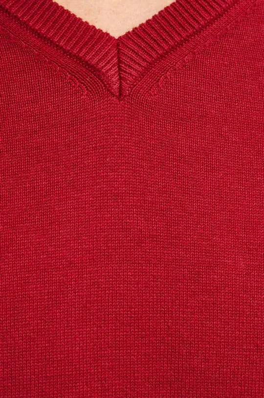 Bavlnený sveter pánsky červená farba Pánsky