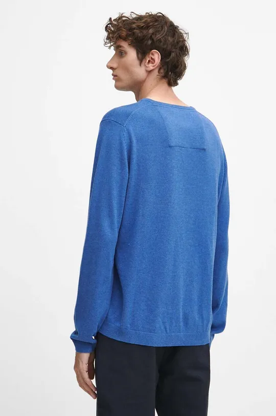 Sweter bawełniany męski melanżowy kolor niebieski 100 % Bawełna 