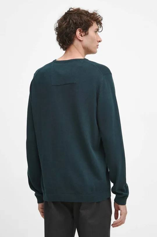 Bavlněný svetr pánský zelená barva <p>100 % Bavlna</p>