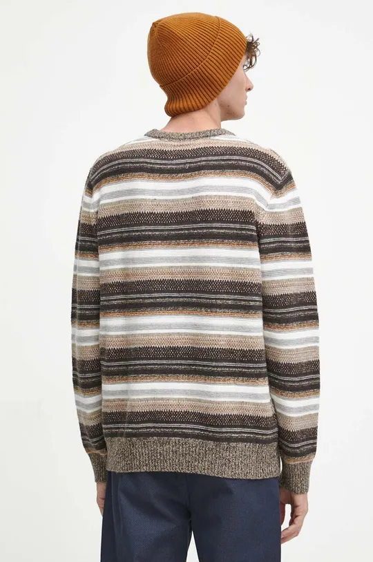 Sweter z domieszką wełny męski wzorzysty kolor multicolor 52 % Akryl, 25 % Poliester, 14 % Poliamid, 6 % Wiskoza, 3 % Wełna 