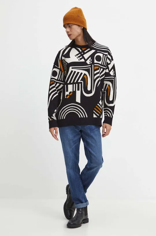 Sweter męski wzorzysty kolor multicolor multicolor