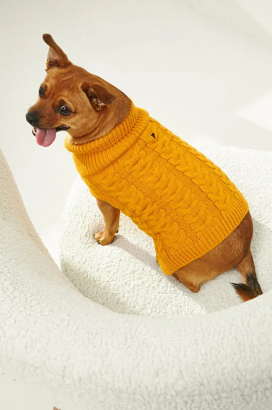 Medicine maglione per animali domestici giallo