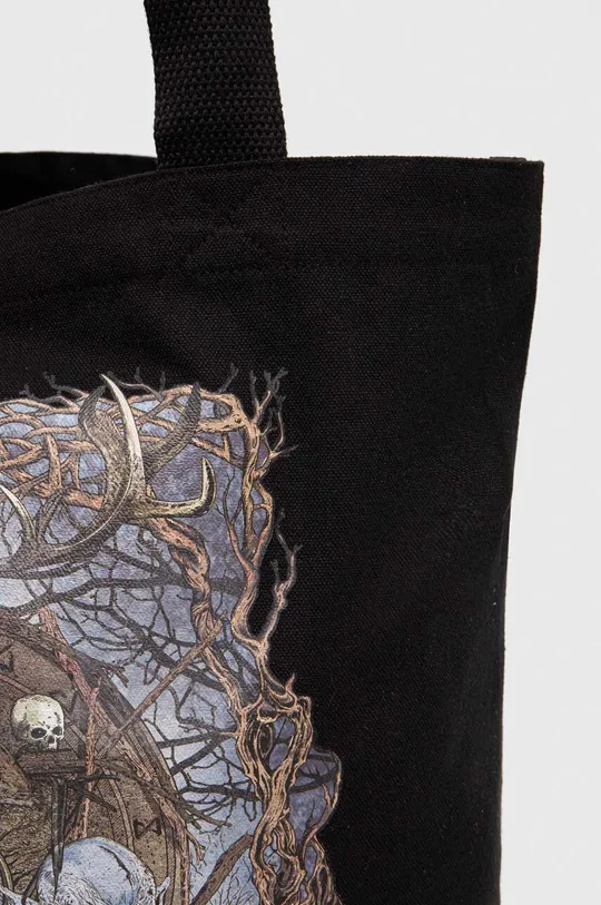 čierna Bavlnená taška dámska z kolekcie The Witcher x Medicine čierna farba