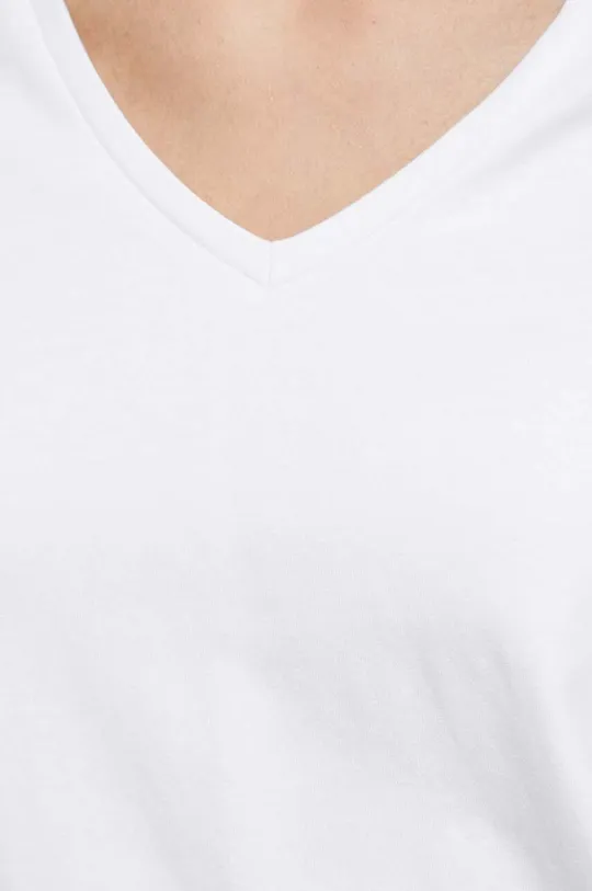 Bavlnené tričko dámske biela farba Dámsky