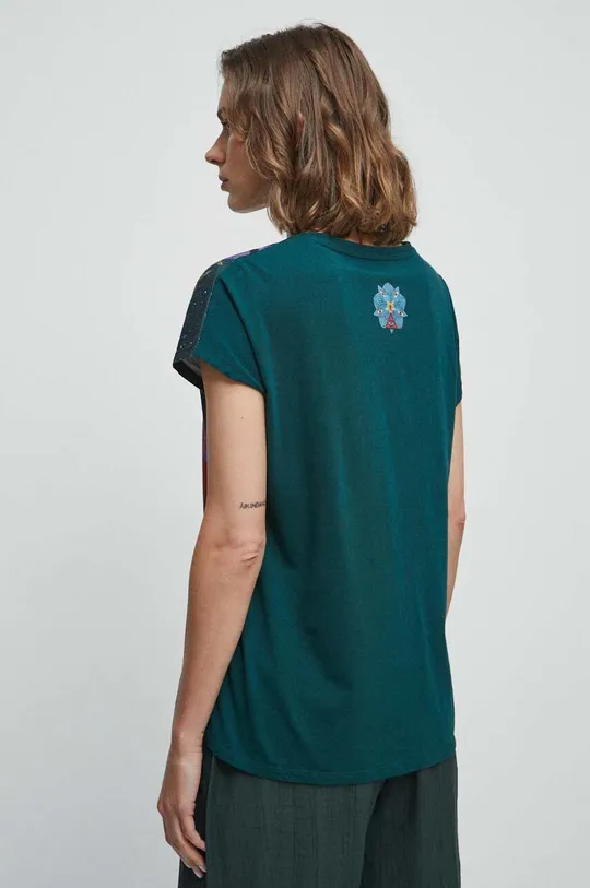 Bavlnené tričko dámske zelená farba <p> 100 % Bavlna</p>
