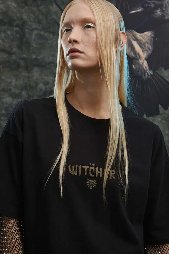 T-shirt damski z kolekcji The Witcher x Medicine kolor czarny Damski