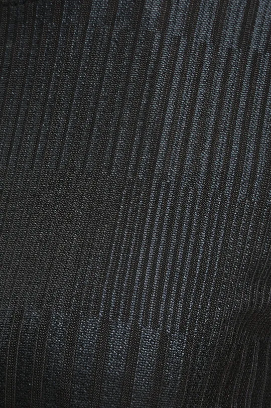 T-shirt damski z metaliczną nicią kolor czarny Damski